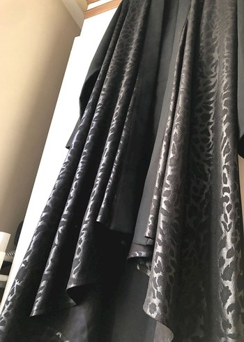 Siyah Desenli Uzun Kadın Kimono - Görsel 3