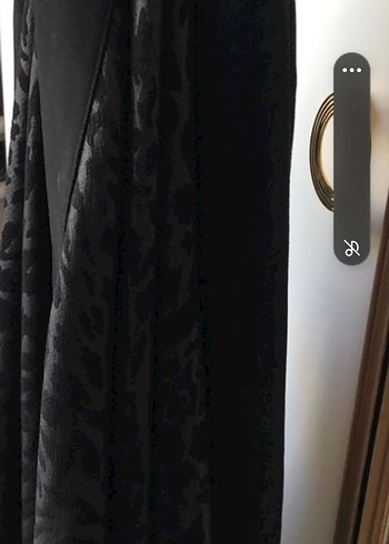 Siyah Desenli Uzun Kadın Kimono - Görsel 6