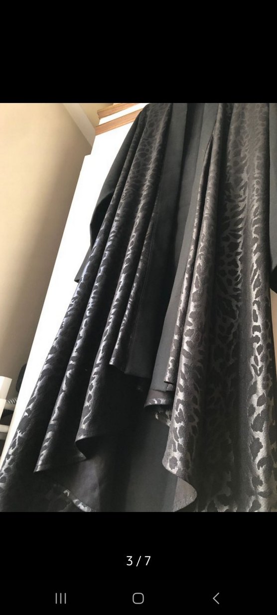 Siyah Desenli Uzun Kadın Kimono - Görsel 3