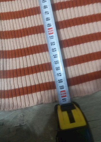 Pembe Çizgili Kısa Kollu Kadın Triko - Görsel 2