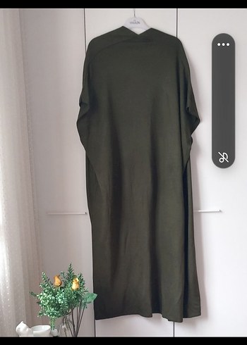 Kadın Siyah Uzun Salaş Kimono - Görsel 3