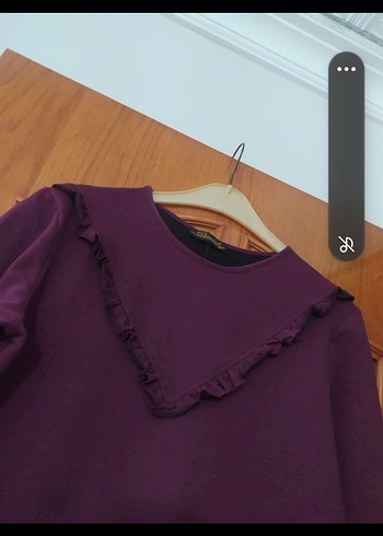 Mor Uzun Kollu Robalı Uzun Elbise - Görsel 2