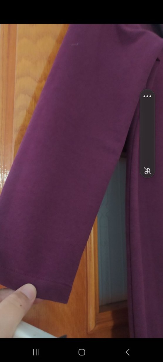 Mor Uzun Kollu Robalı Uzun Elbise - Görsel 4