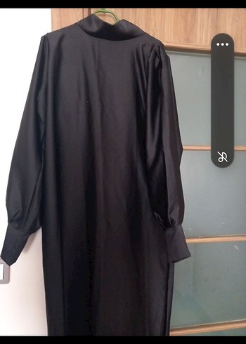 Siyah Uzun Kollu Rahat Kesim Kadın Elbise - Görsel 4