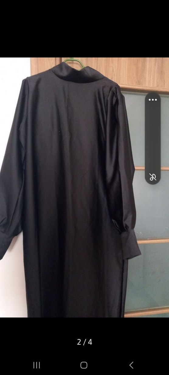 Siyah Uzun Kollu Rahat Kesim Kadın Elbise - Görsel 2