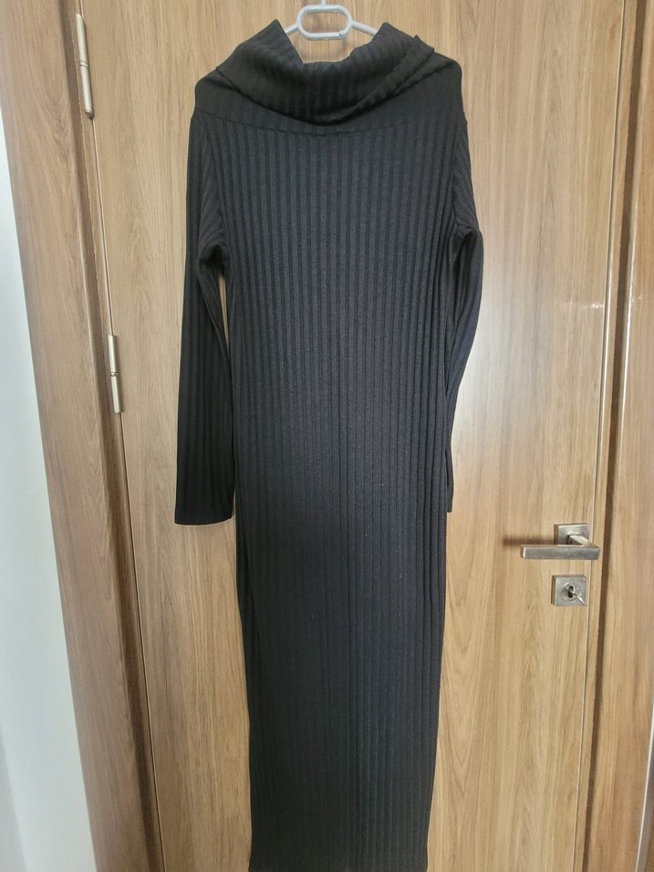 Kadın Gri Pilili Boğazlı Uzun Kollu Kazak - Görsel 4