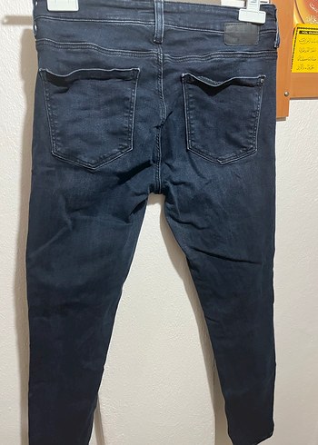 Kadın Lacivert Normal Boy Dar Kesim Kot Pantolon - Görsel 5