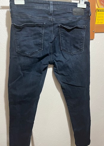 Kadın Lacivert Normal Boy Dar Kesim Kot Pantolon - Görsel 6