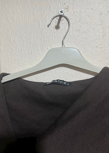 Siyah Drapeli Midi Kalem Elbise - Görsel 3