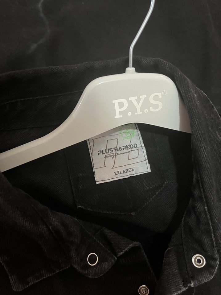 Siyah Düğmeli Uzun Kesim Kot Ceket - Görsel 3