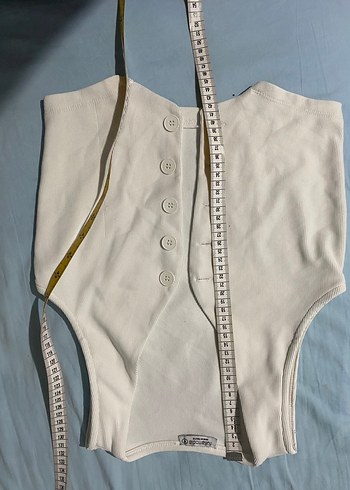 Beyaz Düğmeli yelek - Görsel 2