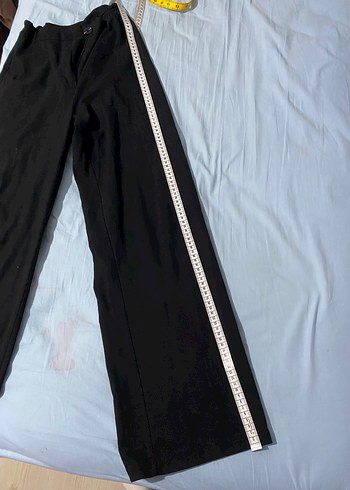Fermuarlı Siyah kumaş Pantolon - Görsel 2