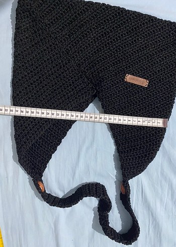 Siyah Örgü Kadın Çanta - Görsel 2