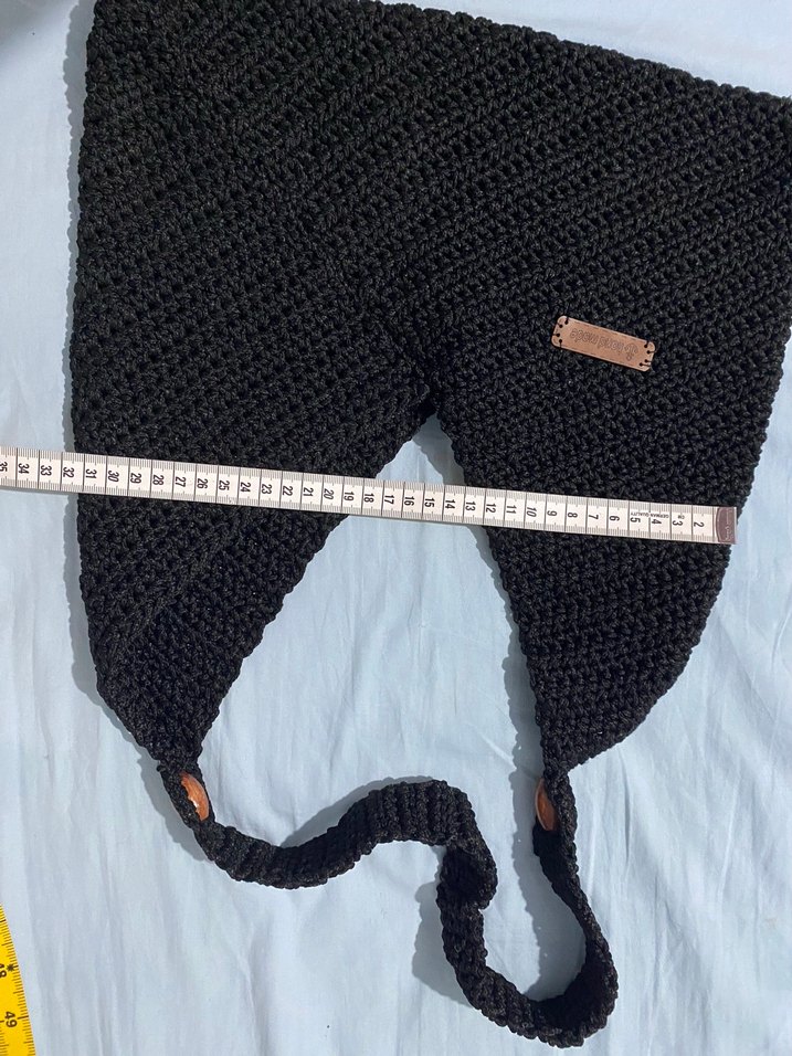 Siyah Örgü Kadın Çanta - Görsel 2