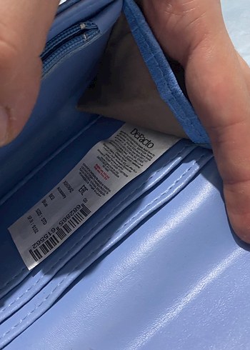 Mavi Yılan Derisi Desenli Deri Cüzdan - Görsel 4