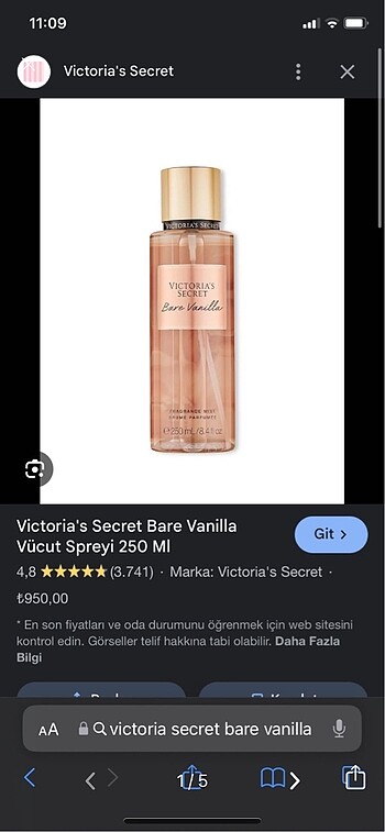 Victoria secret bare vanilla
