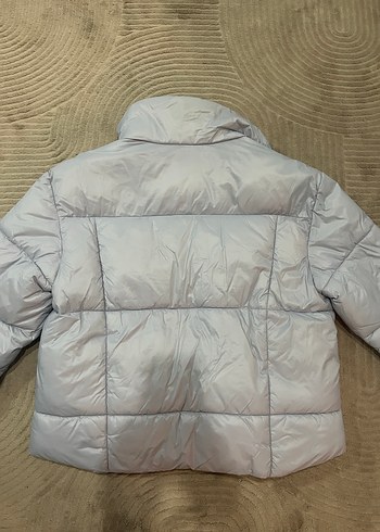 s Beden Bebek mavi Fermuarlı Kadın Kışlık Mont