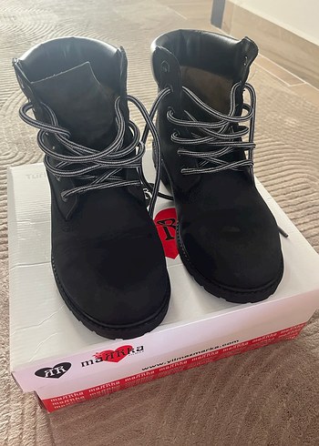 Siyah Street Wear Kauçuk Bot