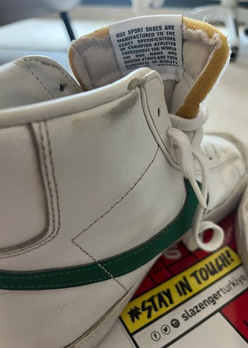 39 Beden beyaz Renk Nike Beyaz Yeşil Kadın Spor Ayakkabı