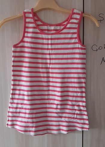 Pembe Çizgili Kız Çocuk Atlet M Bedeni - Görsel 2