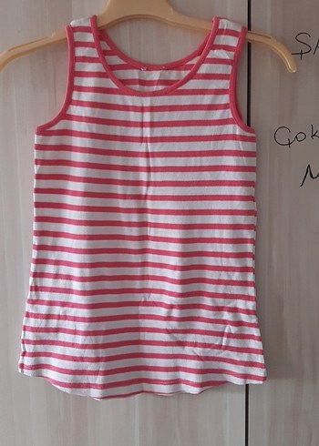 Pembe Çizgili Kız Çocuk Atlet M Bedeni - Görsel 3