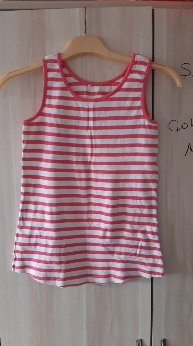 Pembe Çizgili Kız Çocuk Atlet M Bedeni - Görsel 2