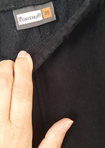 Siyah Rahat Kesim Kadın kışlık eşofman - Görsel 4