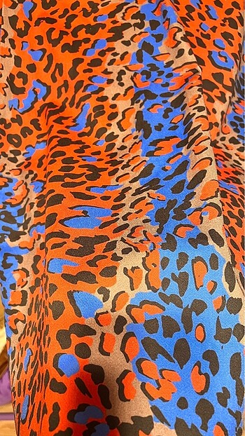 Diğer Leopar desenli kot elbise