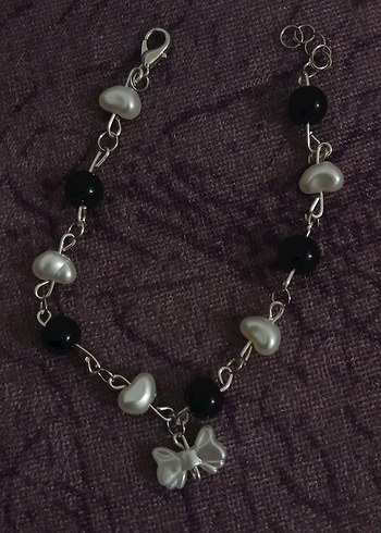 Mor Boncuklu Gotik Bileklik - Görsel 3