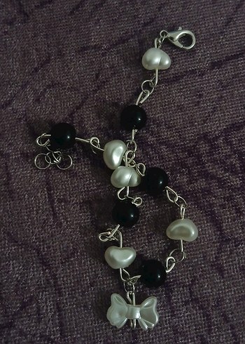 Mor Boncuklu Gotik Bileklik - Görsel 4