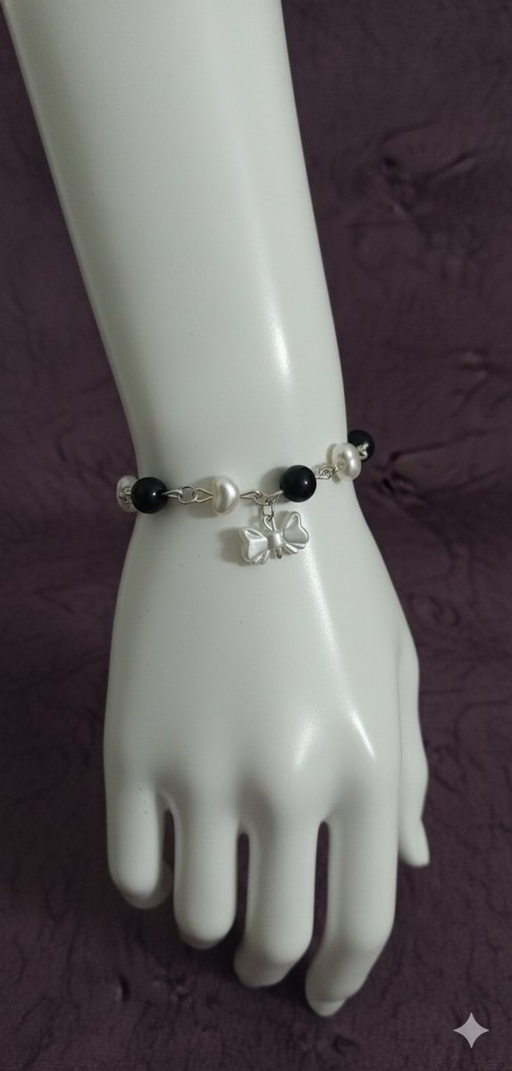 Mor Boncuklu Gotik Bileklik - Görsel 2