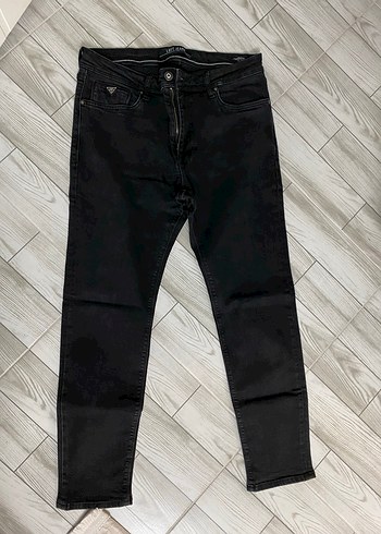 Siyah Regular Fit Denim Erkek Pantolon