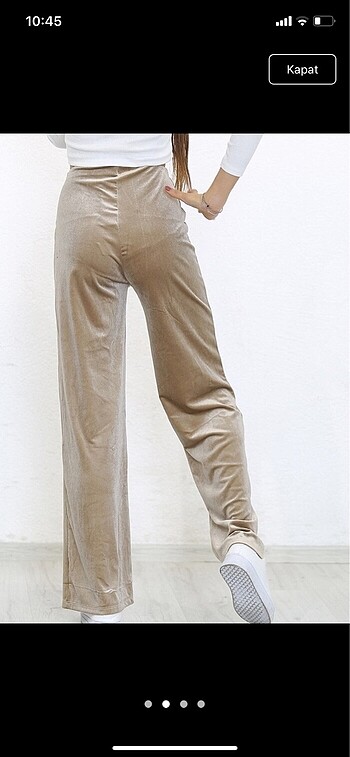 Zara Kadife palazzo pantolon