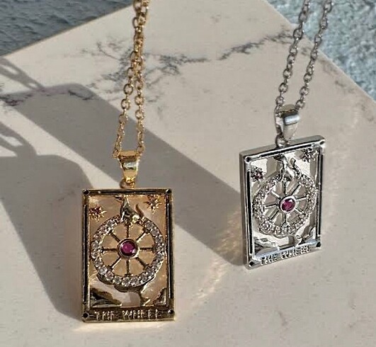 Çelik tarot kolye