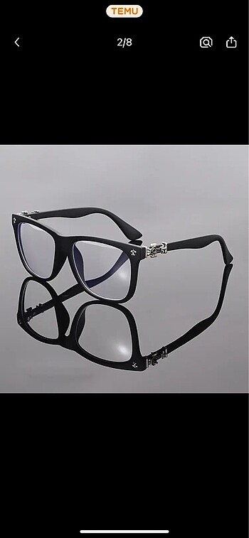 Chrome hearts siyah mavi ışık korumalı gözlük