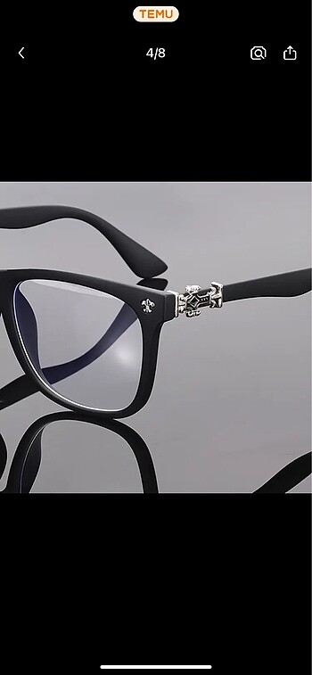Beden Chrome hearts siyah mavi ışık korumalı gözlük