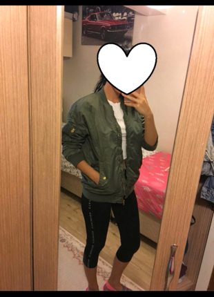 s Beden haki Renk Pull&Bear; Bomber ceket