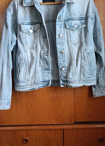 Stradivarius açık mavi denim ceket