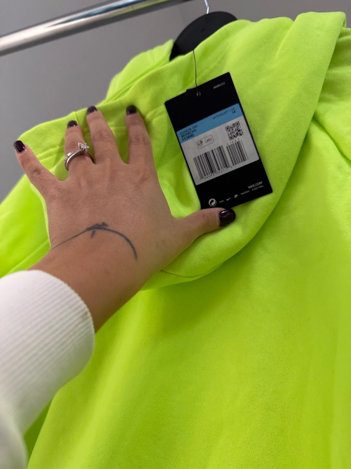 Nike Sarı Kapüşonlu Uzun Kollu Sweatshirt - Görsel 5