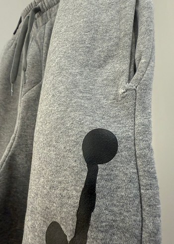 Nike Jordan Gri Baskılı Fermuarlı Erkek Eşofman Altı - Görsel 2