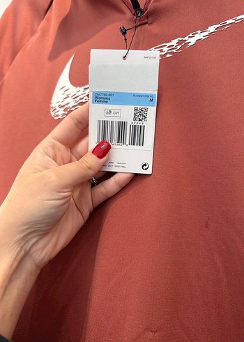 Nike Koyu Kırmızı Yarım Fermuarlı Spor Sweatshirt - Görsel 3