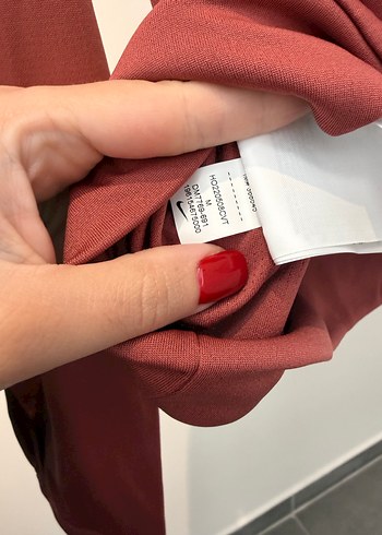 Nike Koyu Kırmızı Yarım Fermuarlı Spor Sweatshirt - Görsel 5