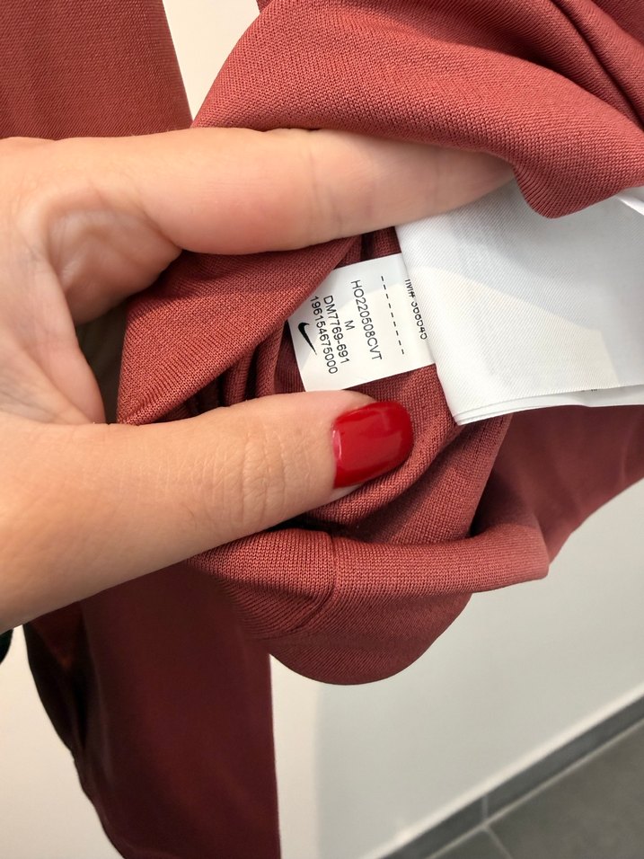 Nike Koyu Kırmızı Yarım Fermuarlı Spor Sweatshirt - Görsel 5