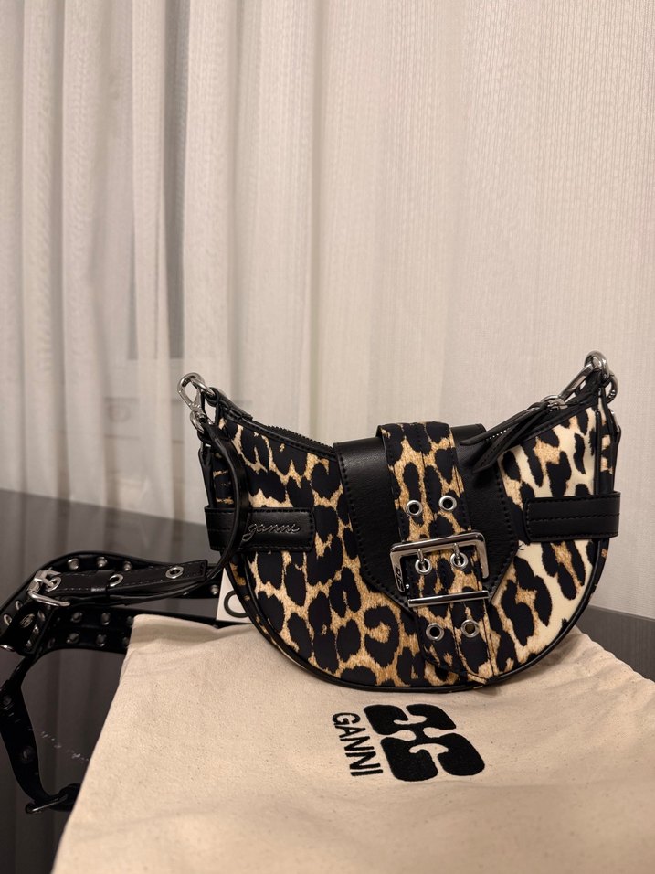 Ganni Leopar Desenli Kadın Çanta - Görsel 2