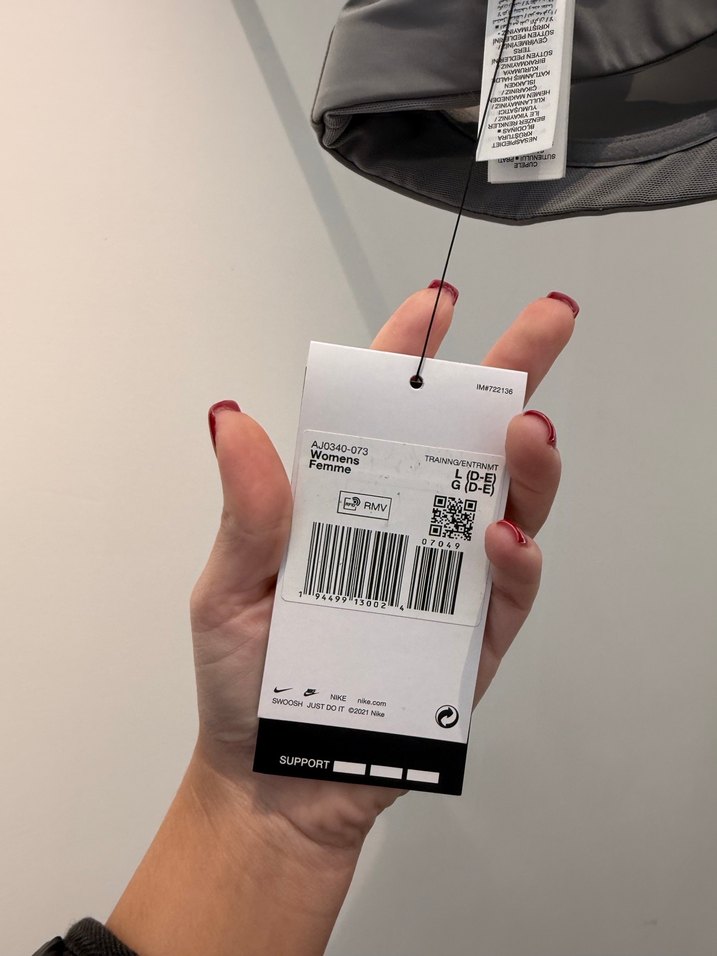 Nike Gri Tam Destekli Sporcu Sütyeni - Görsel 5