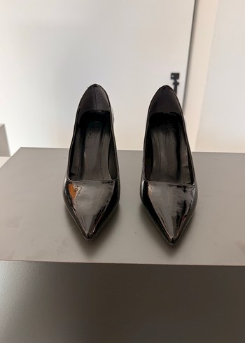 Siyah Rugan Stiletto İnce Topuklu - Görsel 2