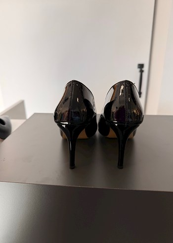 Siyah Rugan Stiletto İnce Topuklu - Görsel 3