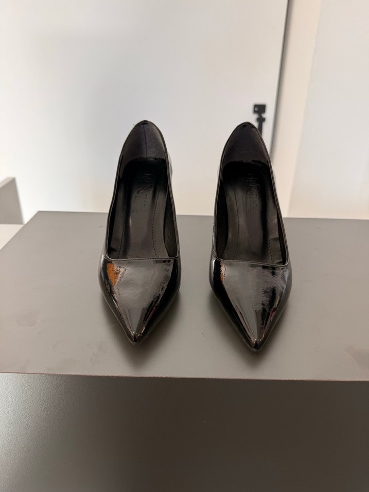 Siyah Rugan Stiletto İnce Topuklu - Görsel 2