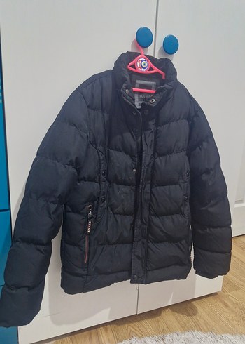 Düğmeli Siyah Erkek cocuk Mont