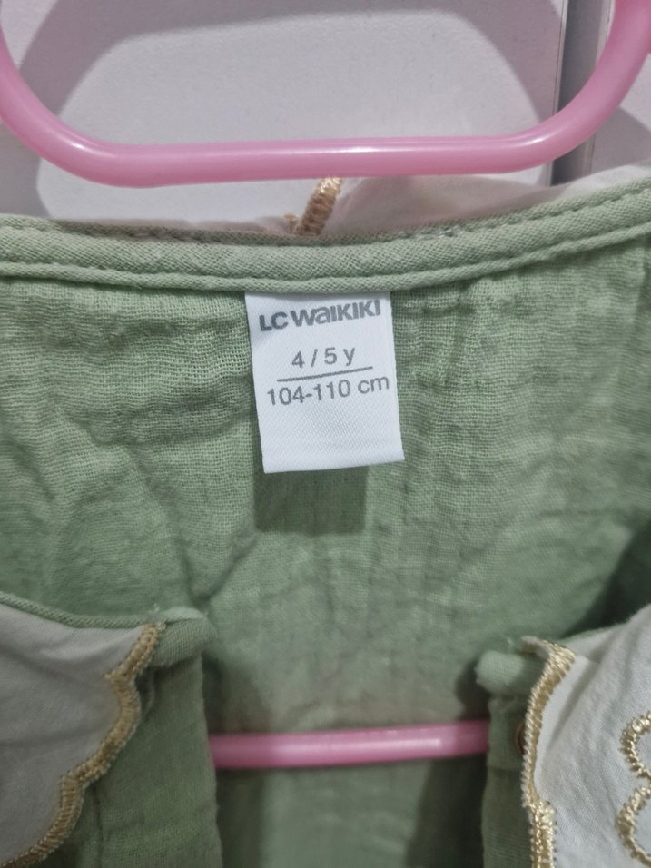 Nakışlı Yaka Detaylı Kız Elbisesi - Görsel 2